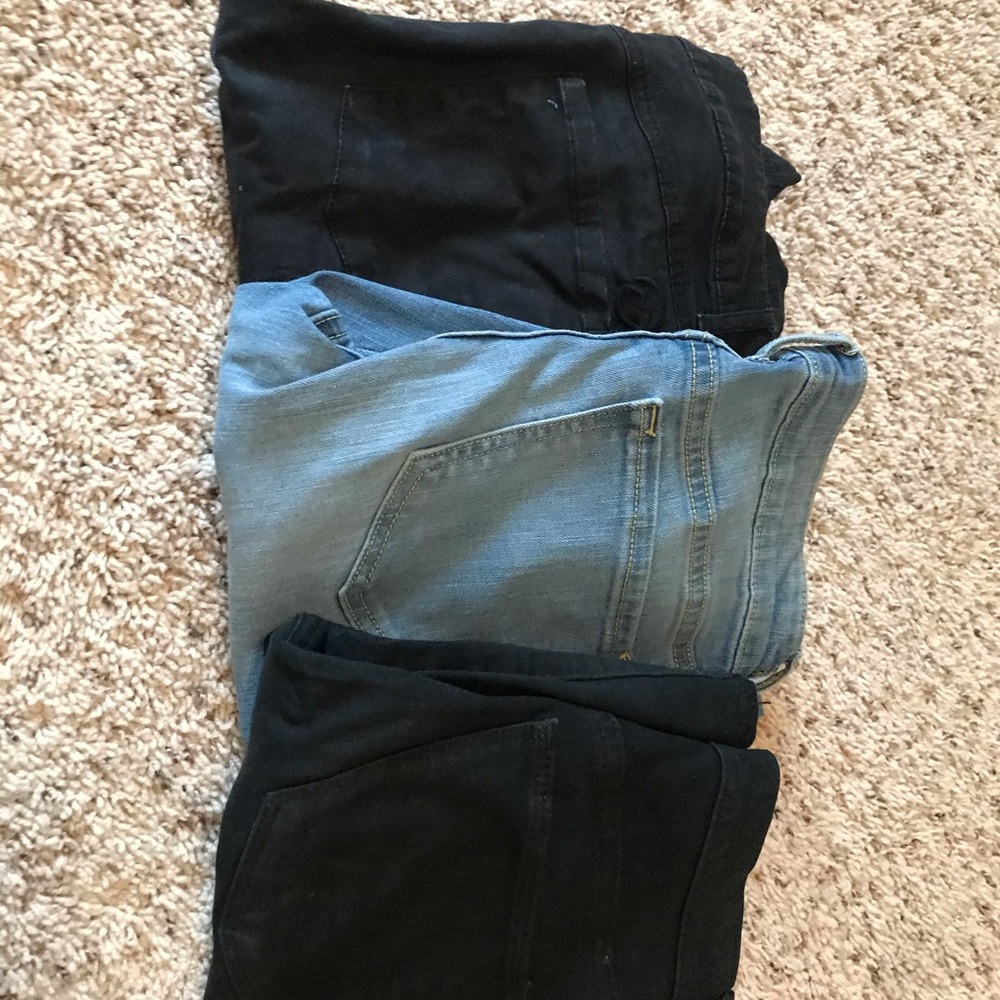 Three pairs of jeans